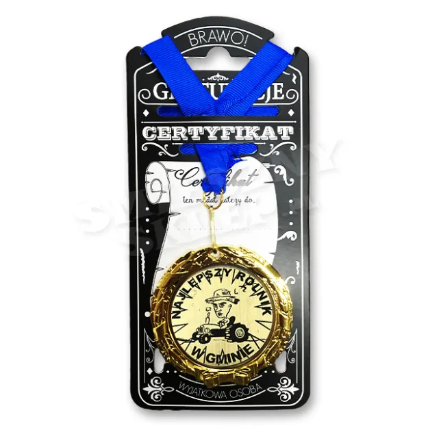 Medal w folii - Najlepszy rolnik w gminie