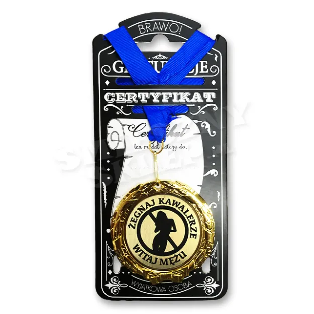 Medal w folii - Żegnaj kawalerze, witaj mężu