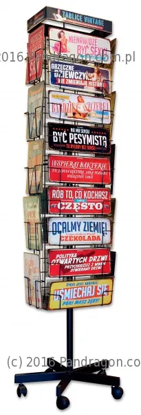 Tablice Vintage Metalowe - mix wzorów (140 szt) + stojak