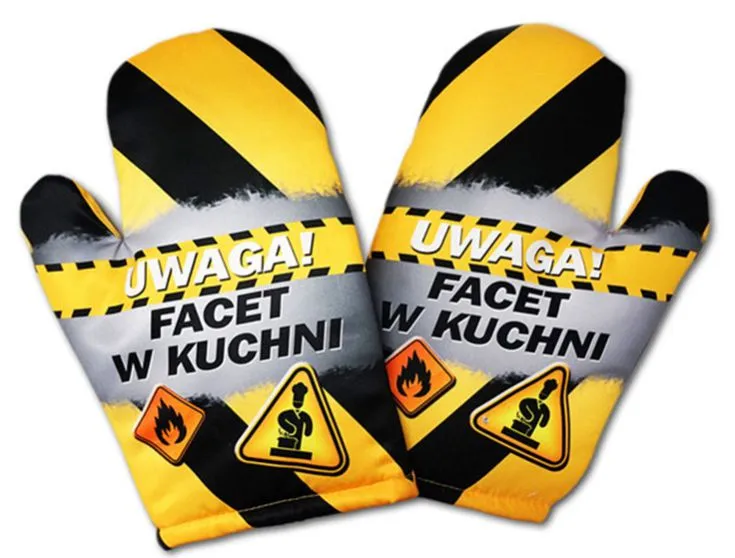 Rękawica kuchenna - Uwaga facet w kuchni