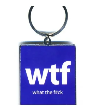 Brelok metalowy Kukartka - WTF - what the f..ck - co jest k...