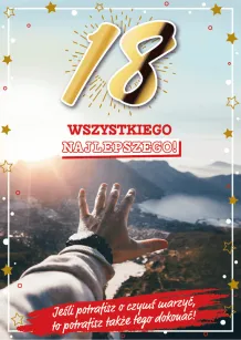 Karnet 3D - 18. Wszystkiego najlepszego!