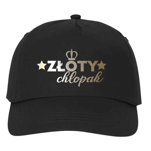 Czapka z daszkiem (czarna) - Złoty Chłopak