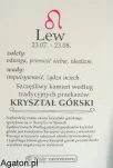LEW - szczęśliwy kamień zodiaku z zawieszką - KRYSZTAŁ GÓRSKI - 2