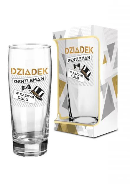 Szklanka do piwa - Dziadek. Gentleman w każdym calu.