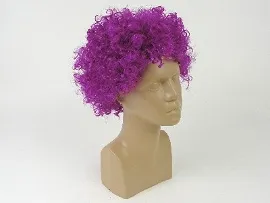 Peruka afro kolor - Różowy