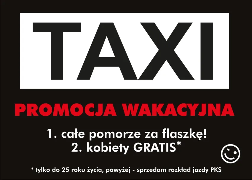 Mega magnes 12 x 17cm - Taxi - wakacyjna promocja  