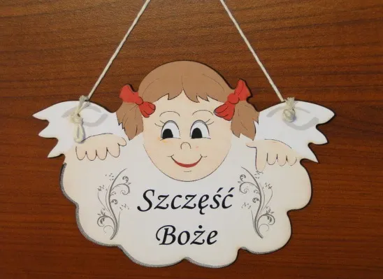 Anioł Vintage Zawieszka - Szczęść Boże