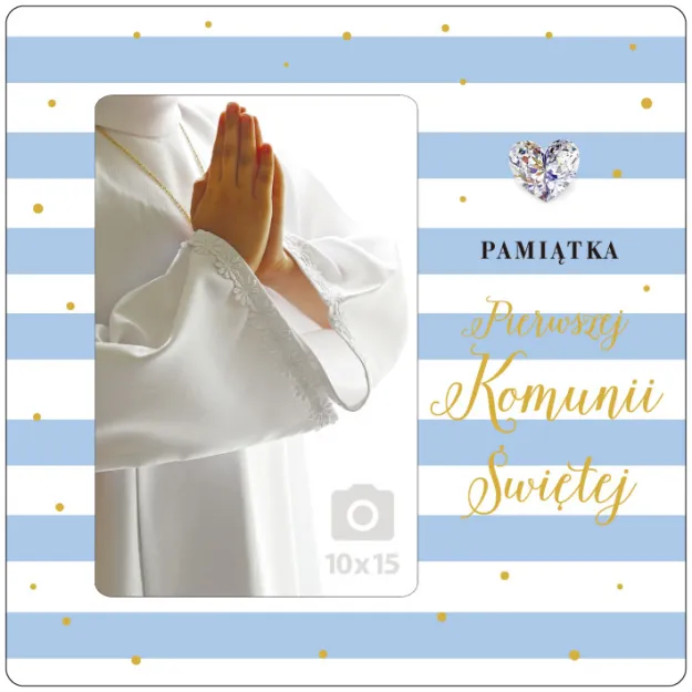 Ramka Kukartka - Pamiątka Pierwszej Komunii Świętej
