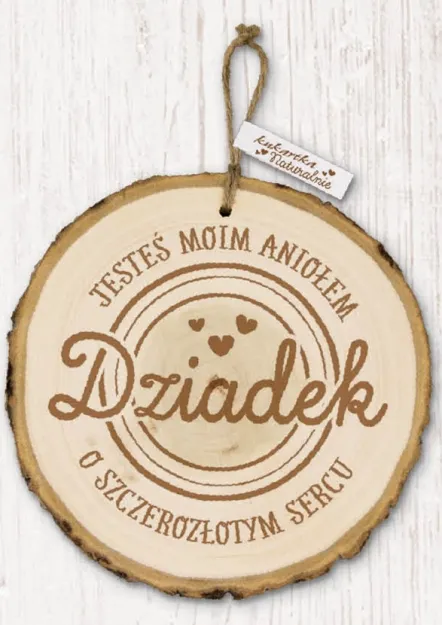Eko sentencja - Dziadek. Jesteś moim Aniołem o szczerozłotym sercu.