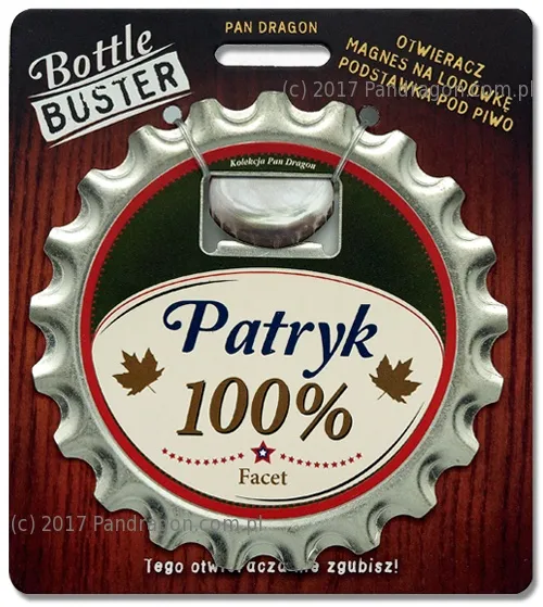 Otwieracz, podstawka, magnes 3w1 - Patryk - 100% facet