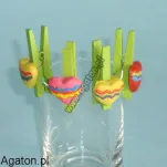 Mini spinacze z serduszkiem - kpl - 24 szt - 2