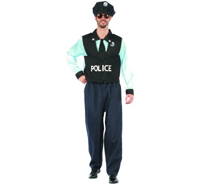 Strój policjanta - dla dorosłych - rozmiar 56