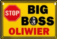 Tabliczka żółta - Big boss Oliwier