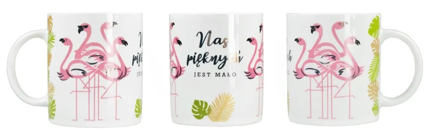 Kubek premium - Flaming - Nas pięknych jest mało
