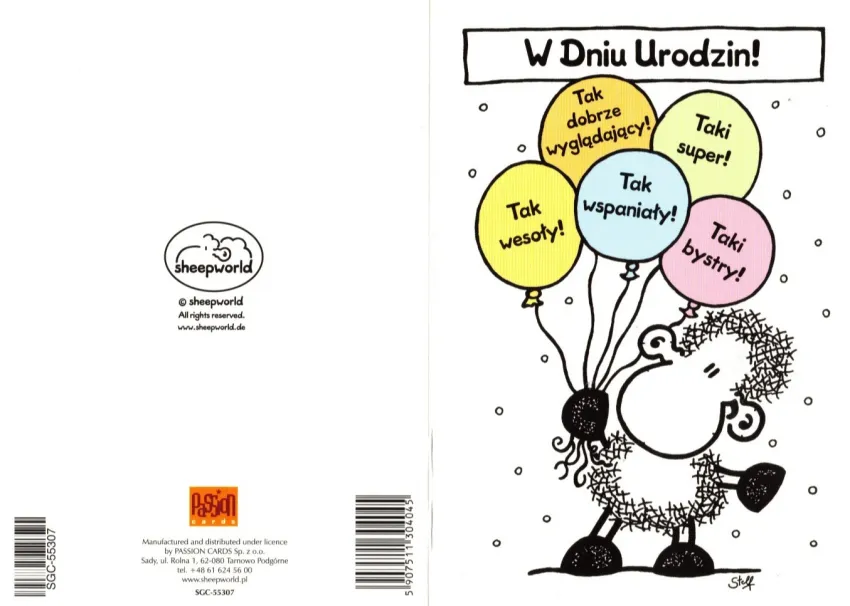Karnet Sheepworld - W dniu urodzin!
