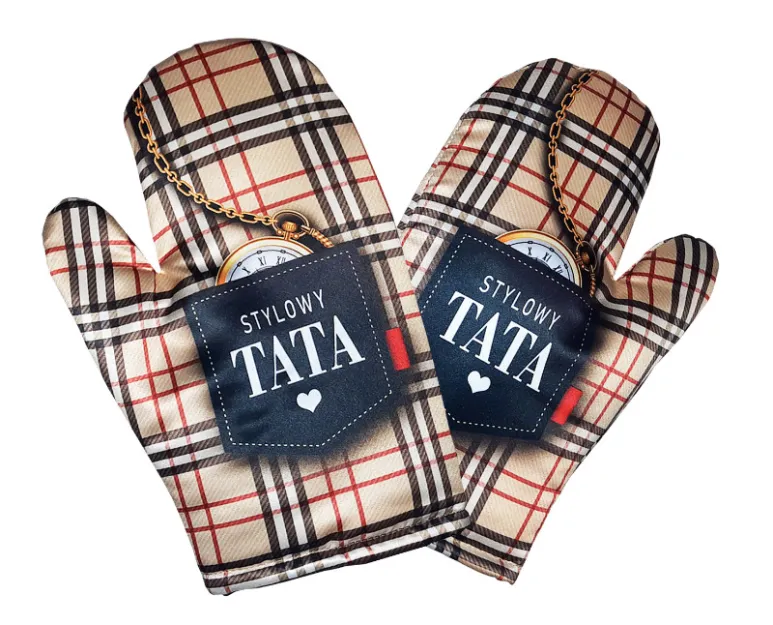 Rękawica kuchenna - Stylowy Tata (krata)