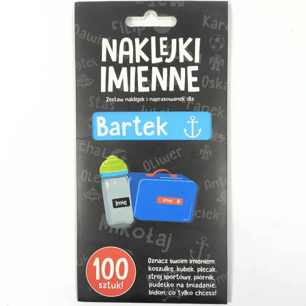 Naklejki imienne 100 szt. - Bartek