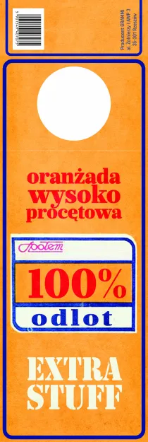 Zawieszka na butelkę - Oranżada wysoko procętowa. 100% odlot. Extra stuff.
