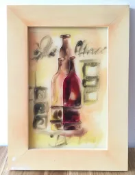 Obraz malowany na szkle - 3 butelki