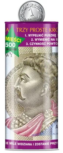 Skarbonka puszka - 500 zł