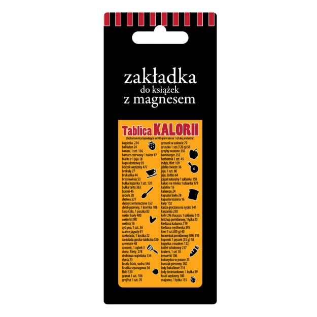 Zakładka magnetyczna do książki - Tablica kalorii