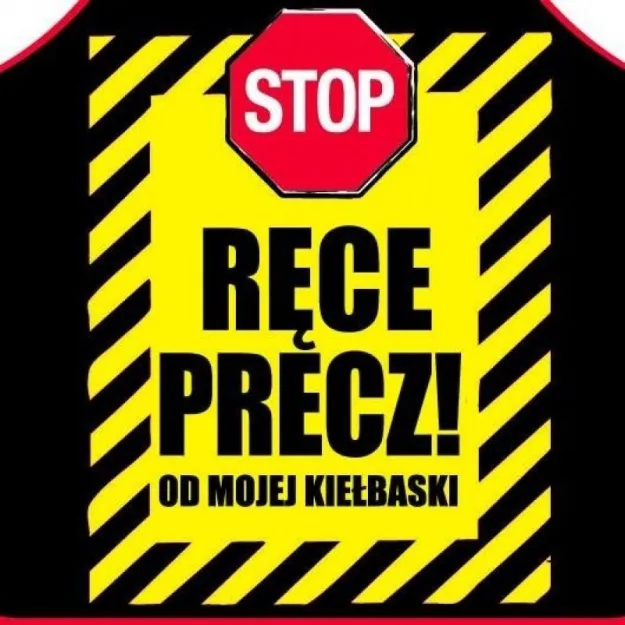 Kpl. Fartuch + rękawica - STOP Ręce precz od mojej kiełbaski!