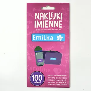 Naklejki imienne 100 szt. - Emilka