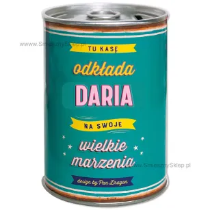 Puszka Skarbonka Vip - Daria - Tu kasę odkłada na swoje wielkie marzenia