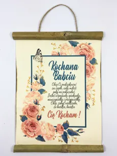 Dyplom z bambusem - Kochana Babciu chcę Ci podziękować za ciepło