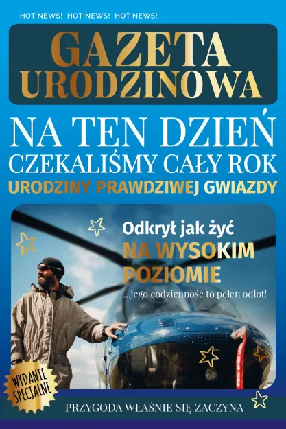 Karnet AS - Gazeta urodzinowa Odkrył jak żyć na wysokim poziomie