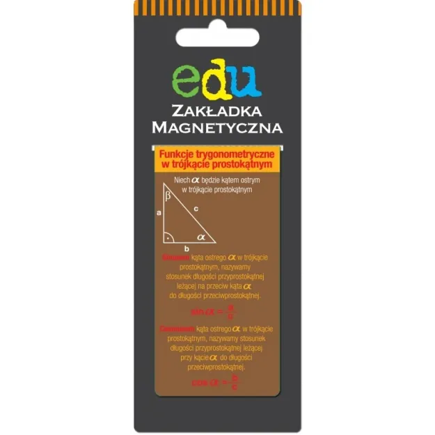 Zakładka magnetyczna do książki - Funkcje trygonometryczne w trójkącie prostokątnym