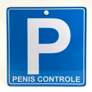 Plakietka z przylepcem - Penis controle - Kontrola penisa