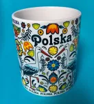 Kubek folk bociany, kwiaty - Polska - bez opakowania - 2