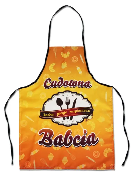 Fartuch premium - Cudowna Babcia - Kocha, gotuje, rozpieszcza