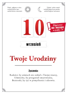 Karnet 3D z życzeniami - Twoje urodziny (wymienne dni i miesiące w środku)