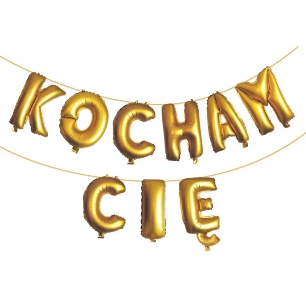 Napis z balonów - Kocham Cię