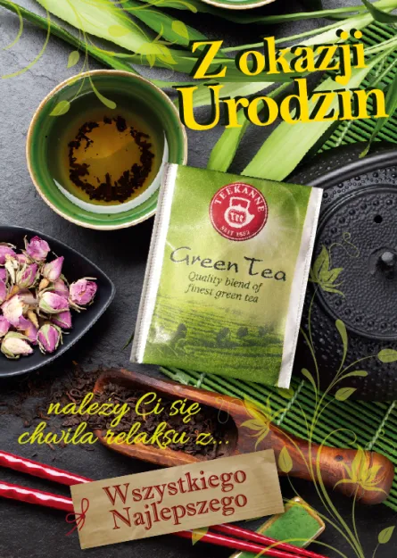 Karnet z herbatką - Z okazji urodzin należy Ci się chwila relaksu z ....
