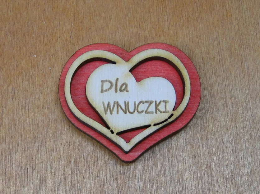Serce z magnesem - Dla Wnuczki