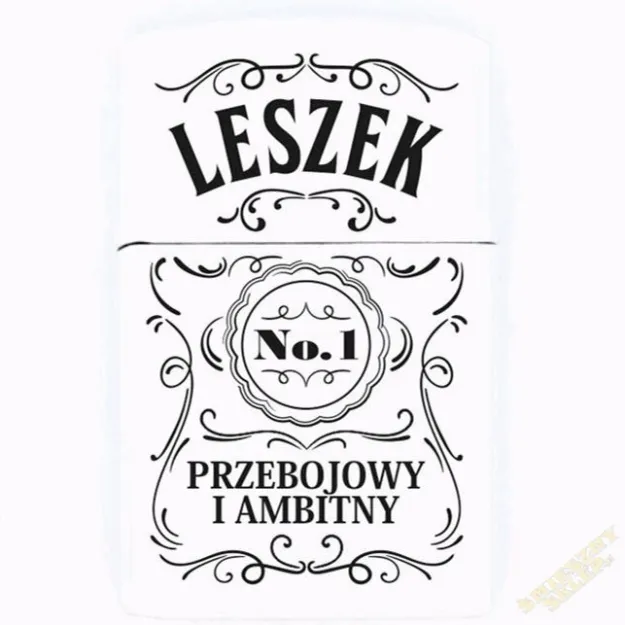 Zapalniczka z imieniem biała - Leszek No.1 przebojowy i ambitny