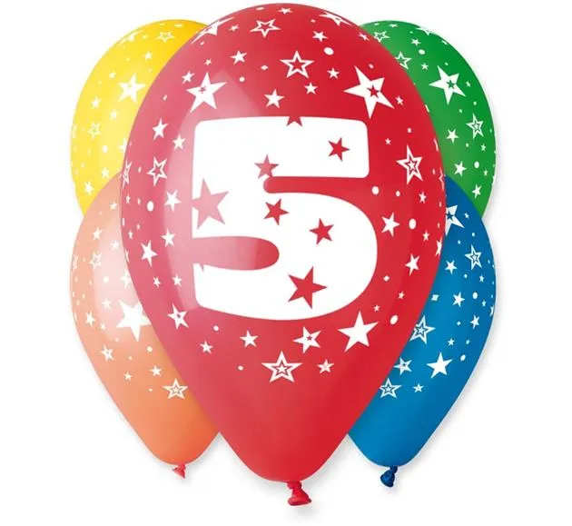 Balony 5 - pastelowe 5szt