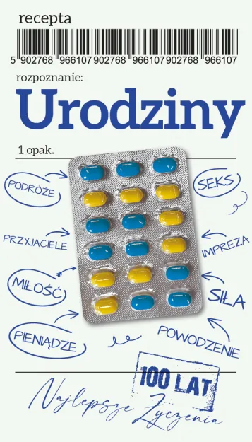 Karnet + drażetki - Rozpoznanie: Urodziny. 100 lat.