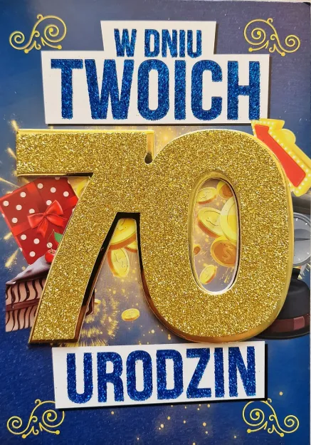 Karnet 3K - W dniu Twoich 70 urodzin