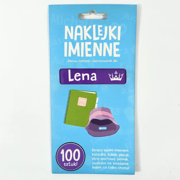 Naklejki imienne 100 szt. - Lena