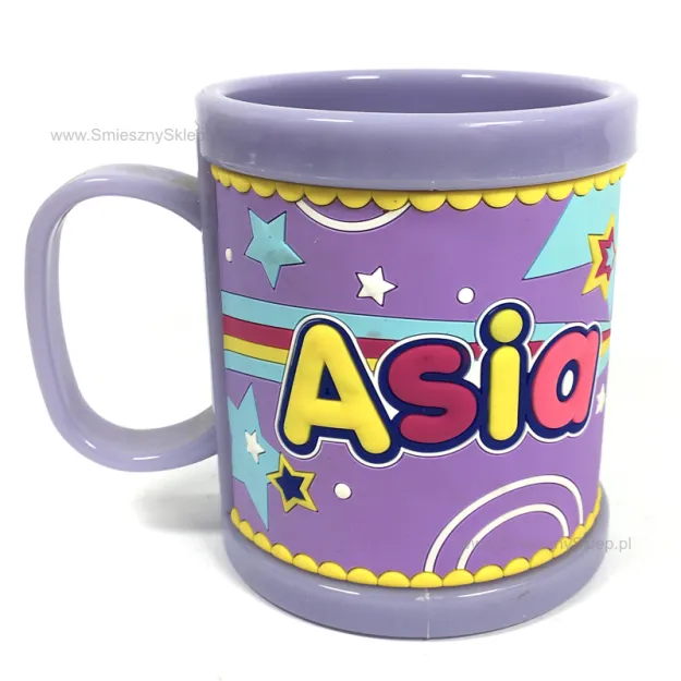 Kubek plastikowy z imieniem - Asia