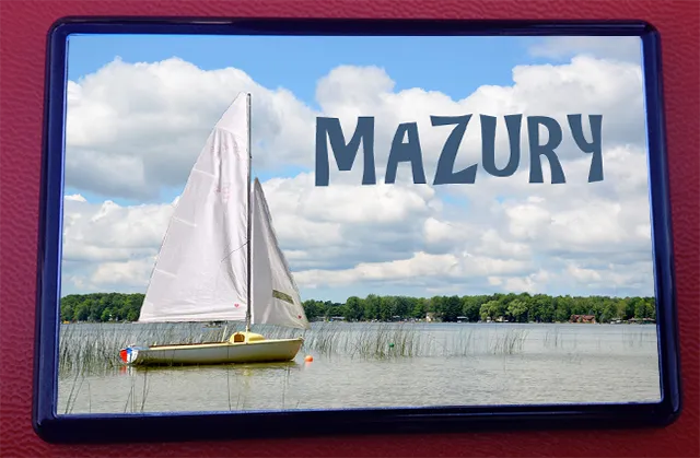 Mazury - Ramka z magnesem na lodówkę