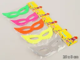 Maski party kolor - 6szt w opakowaniu - mix kolorów, pakowane losowo.