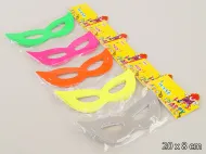 Maski party kolor - 6szt w opakowaniu - mix kolorów, pakowane losowo.