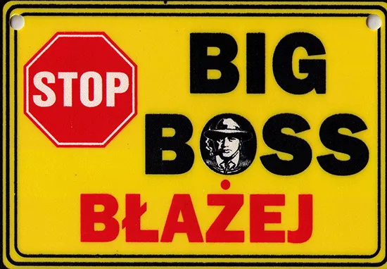 Tabliczka żółta - Big boss Błażej