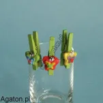 Mini spinacze z motylkiem - kpl - 24 szt - 2
